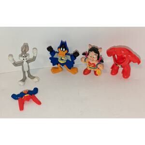 Vintage 1991 Warner Brothers Super Hero's McDonalds Happy Meal Toys